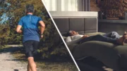 Side_by_side_of_man_running_then_sleeping_in_an_adjustable_bed